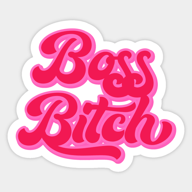 Boss Bitch Pink Aesthetic Sticker by Asilynn